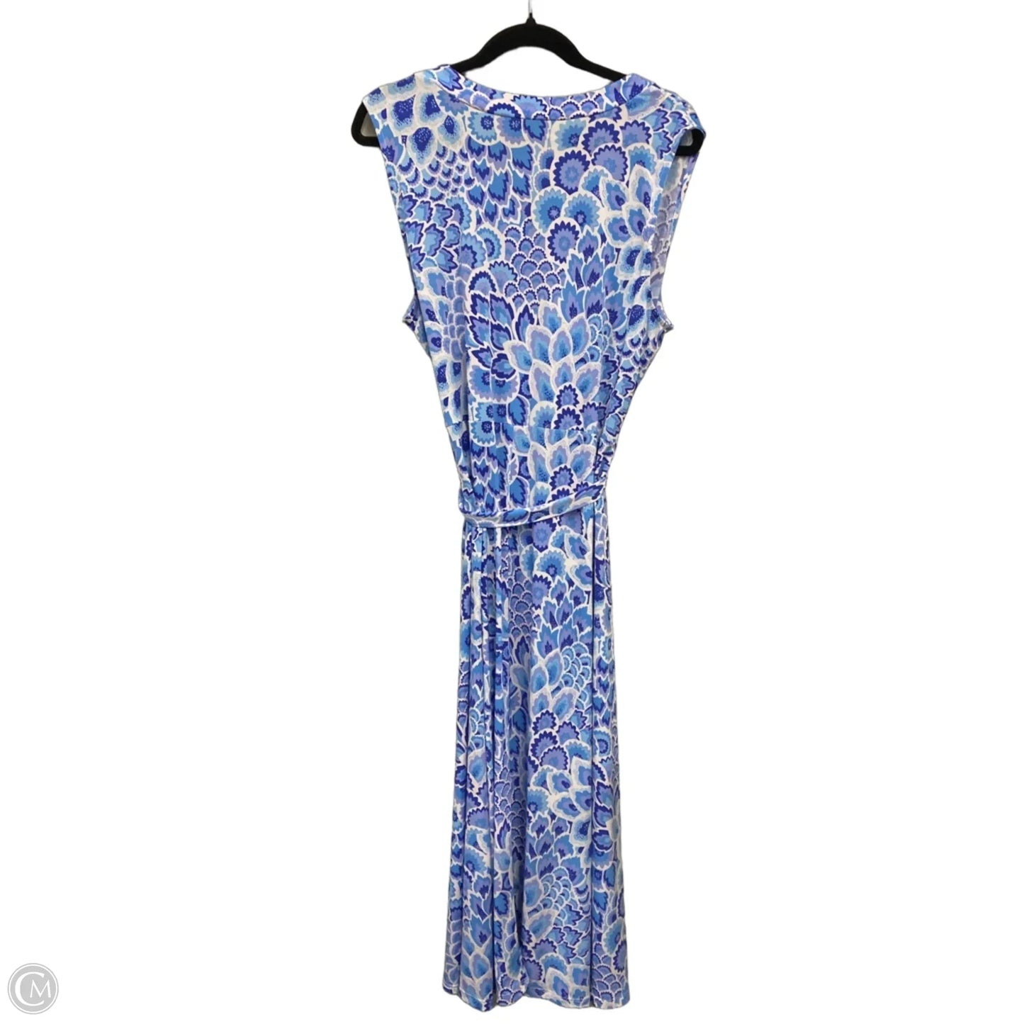 Dress Casual Midi By Msk In Blue & White, Size: Xl