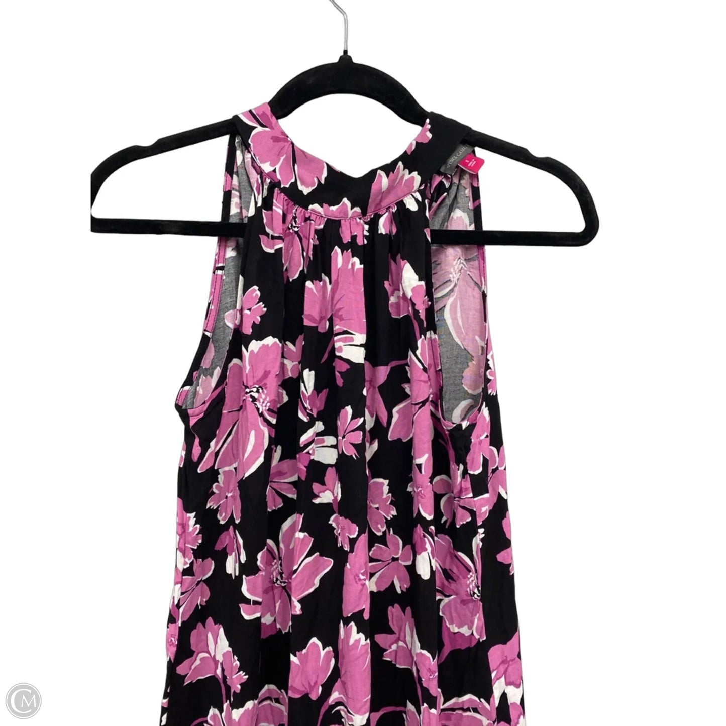 Dress Casual Midi By Vince Camuto In Black & Pink, Size: S