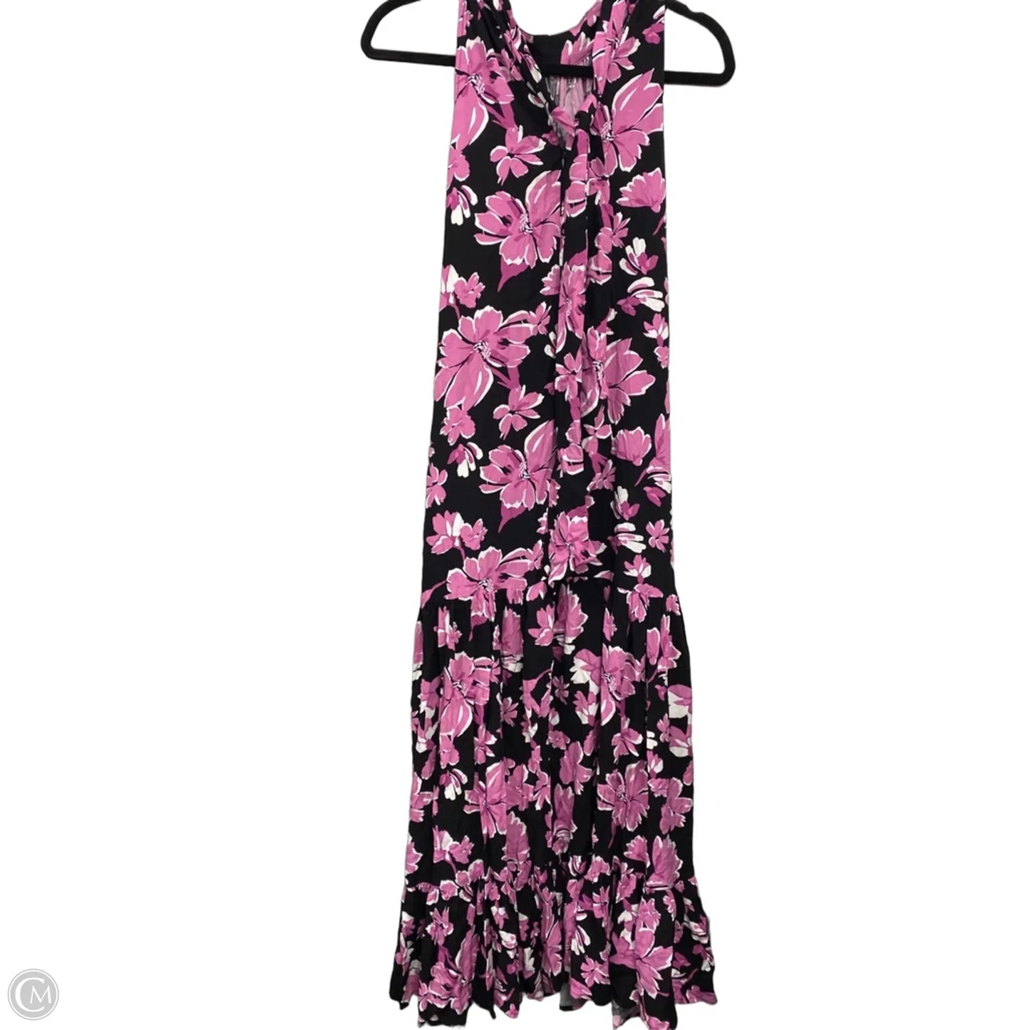 Dress Casual Midi By Vince Camuto In Black & Pink, Size: S