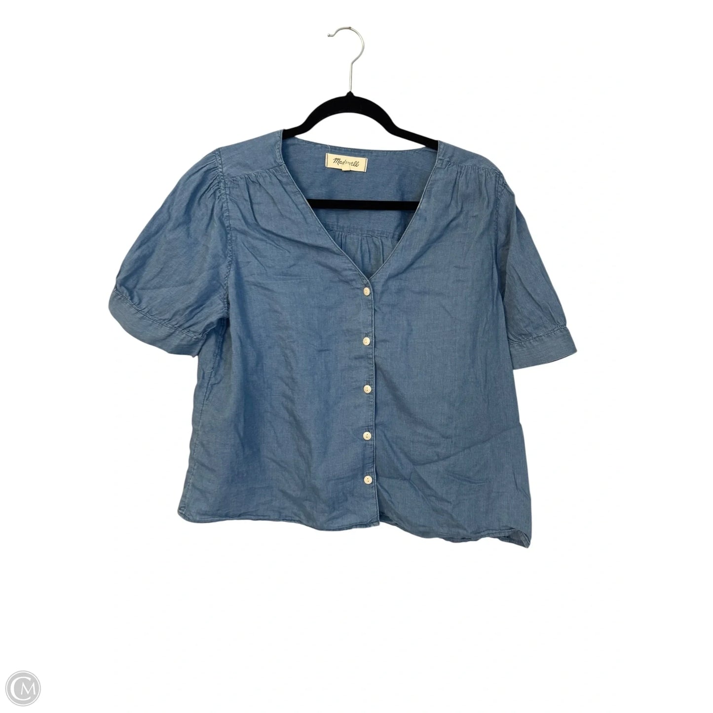 Top Short Sleeve By Madewell In Blue, Size: M