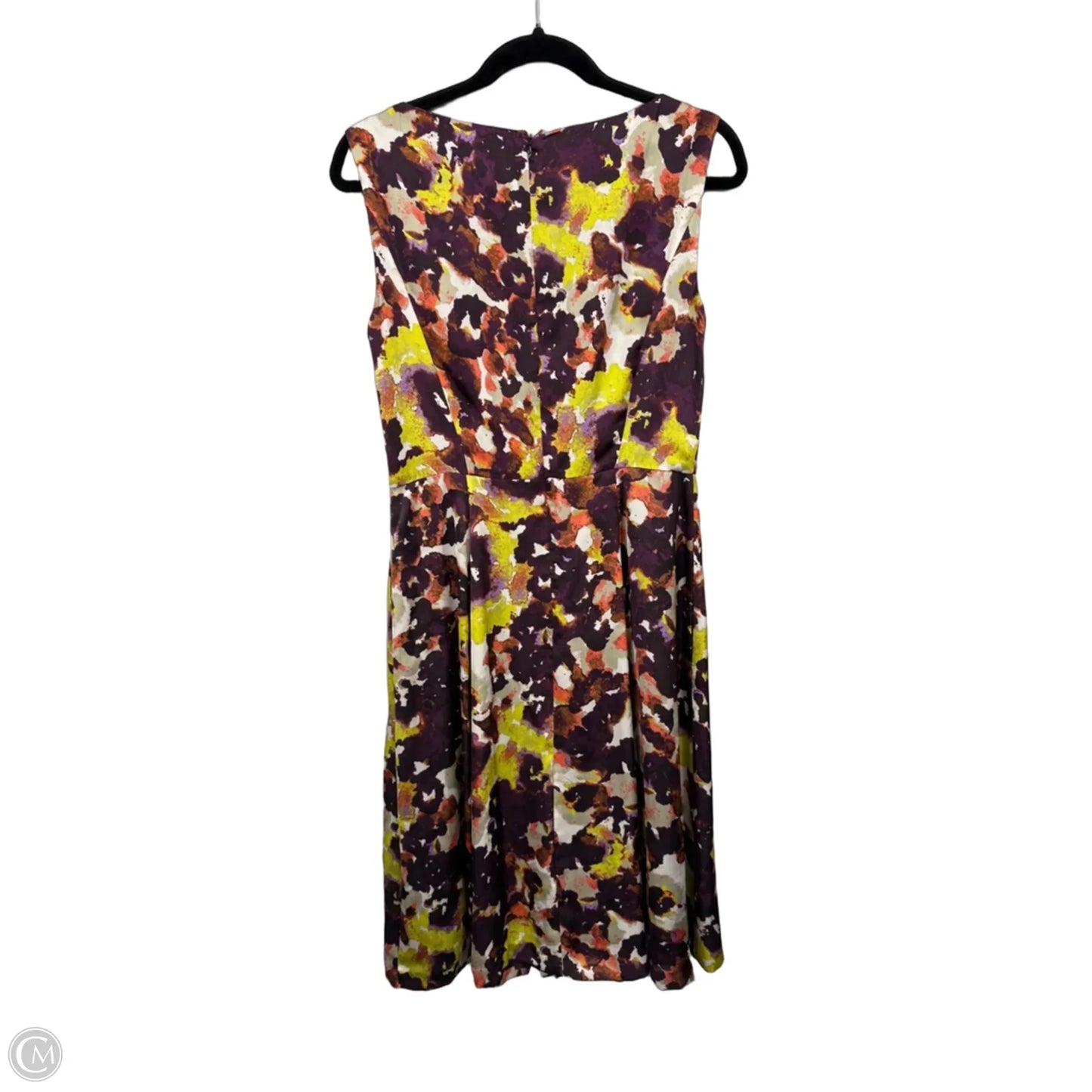 Dress Casual Midi By Jones New York In Gold & Purple, Size: 6