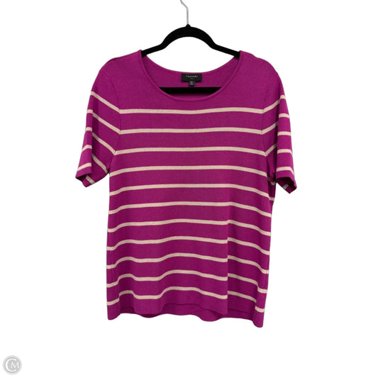 Sweater Short Sleeve By Tahari In Pink & Tan, Size: Xl