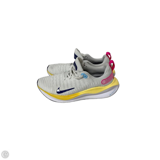 Shoes Athletic By Nike In White & Yellow, Size: 11