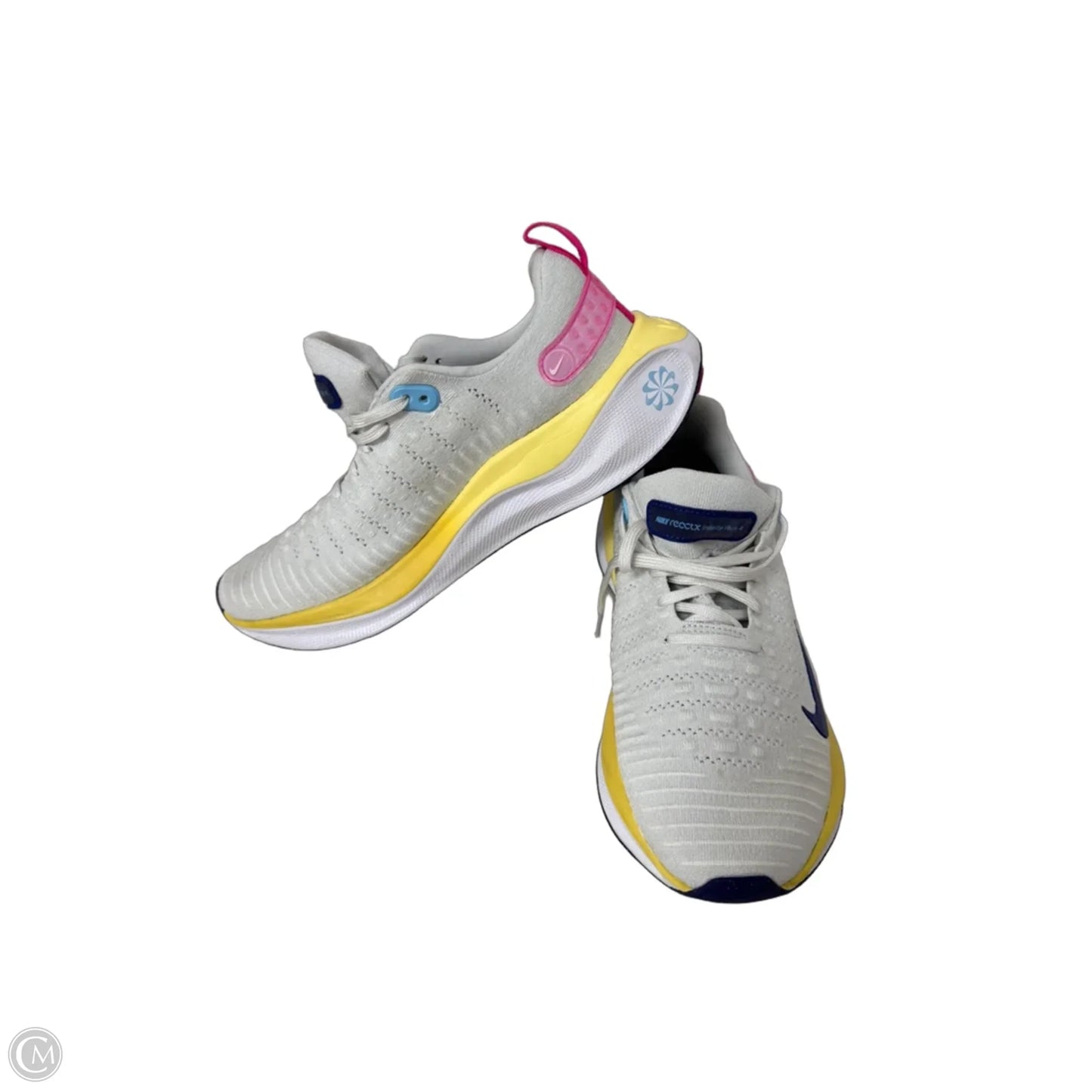 Shoes Athletic By Nike In White & Yellow, Size: 11