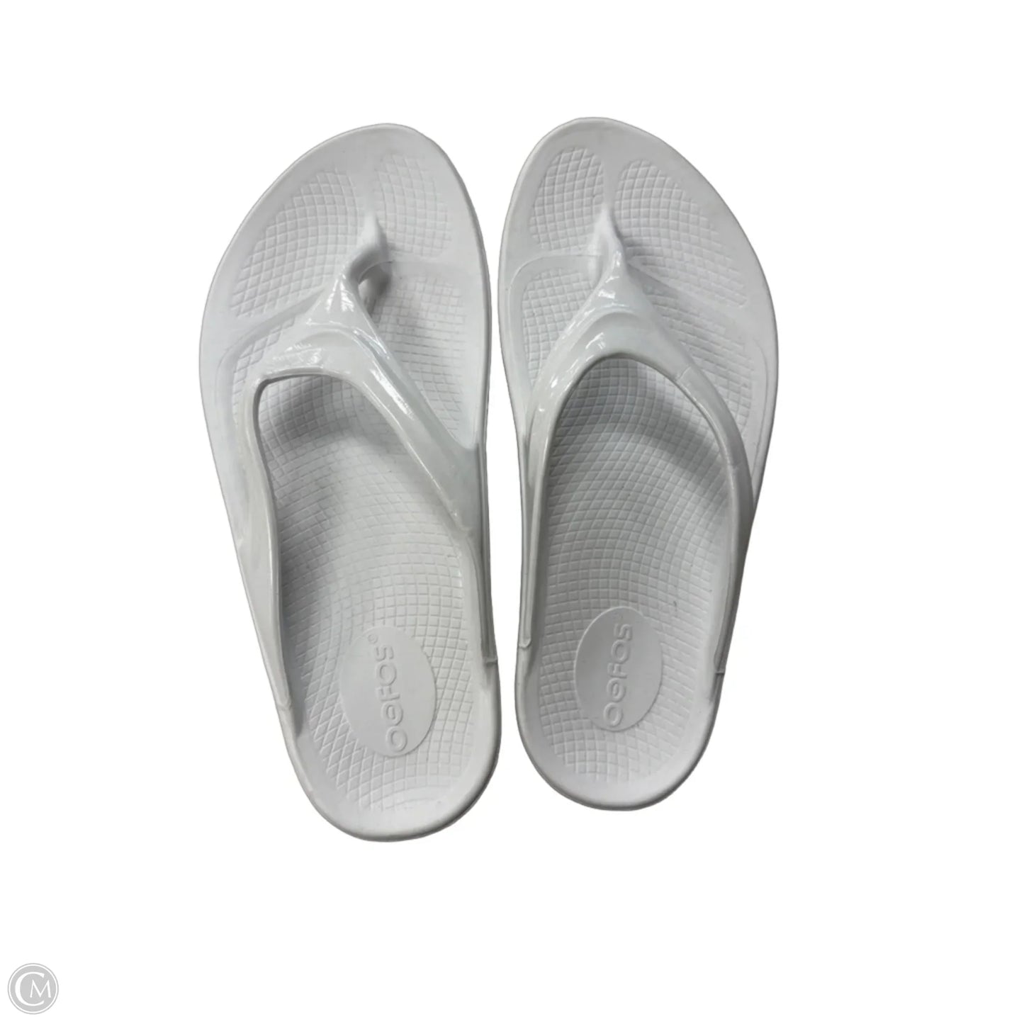Sandals Flip Flops By Oofos In White, Size: 7