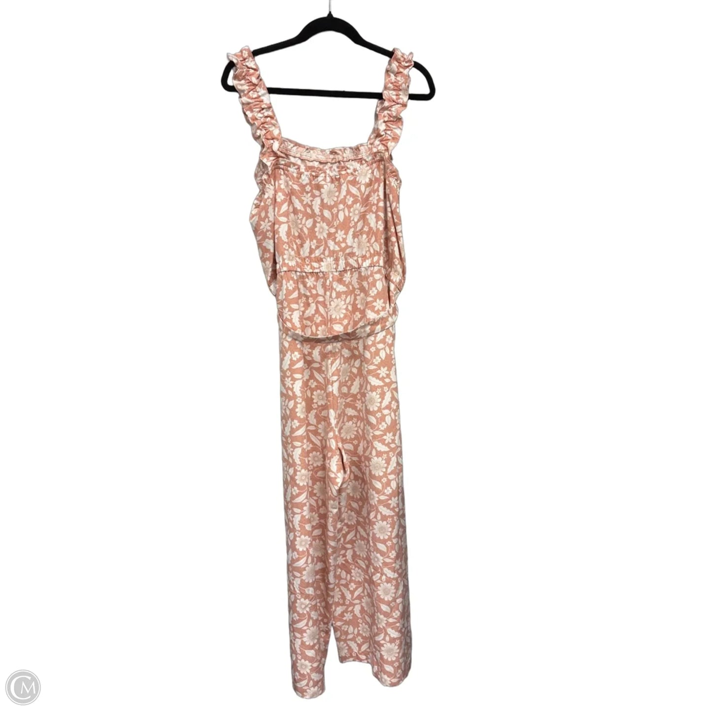 Jumpsuit By Loft In Orange & White, Size: Xxl