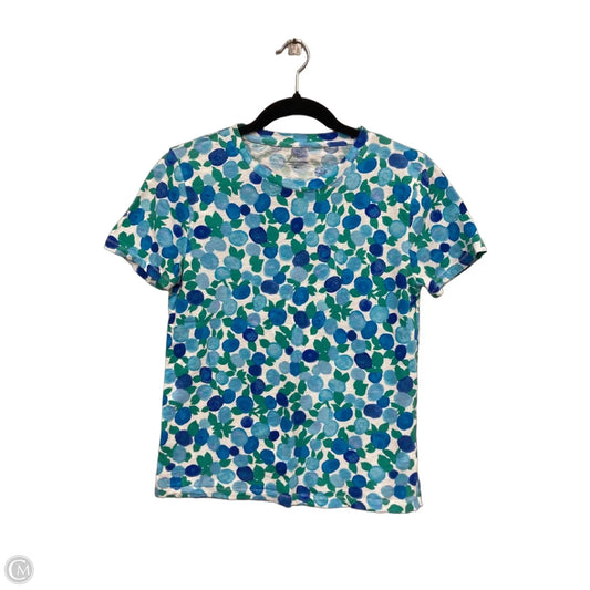 Top Short Sleeve Basic By J. Crew In Blue & Green, Size: S