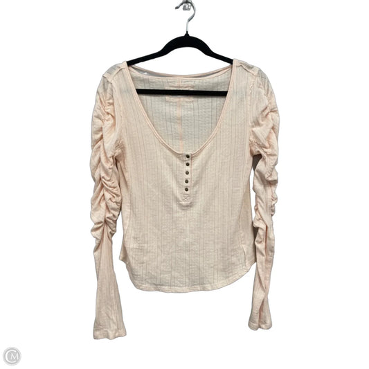 Top Long Sleeve By We The Free In Peach, Size: M