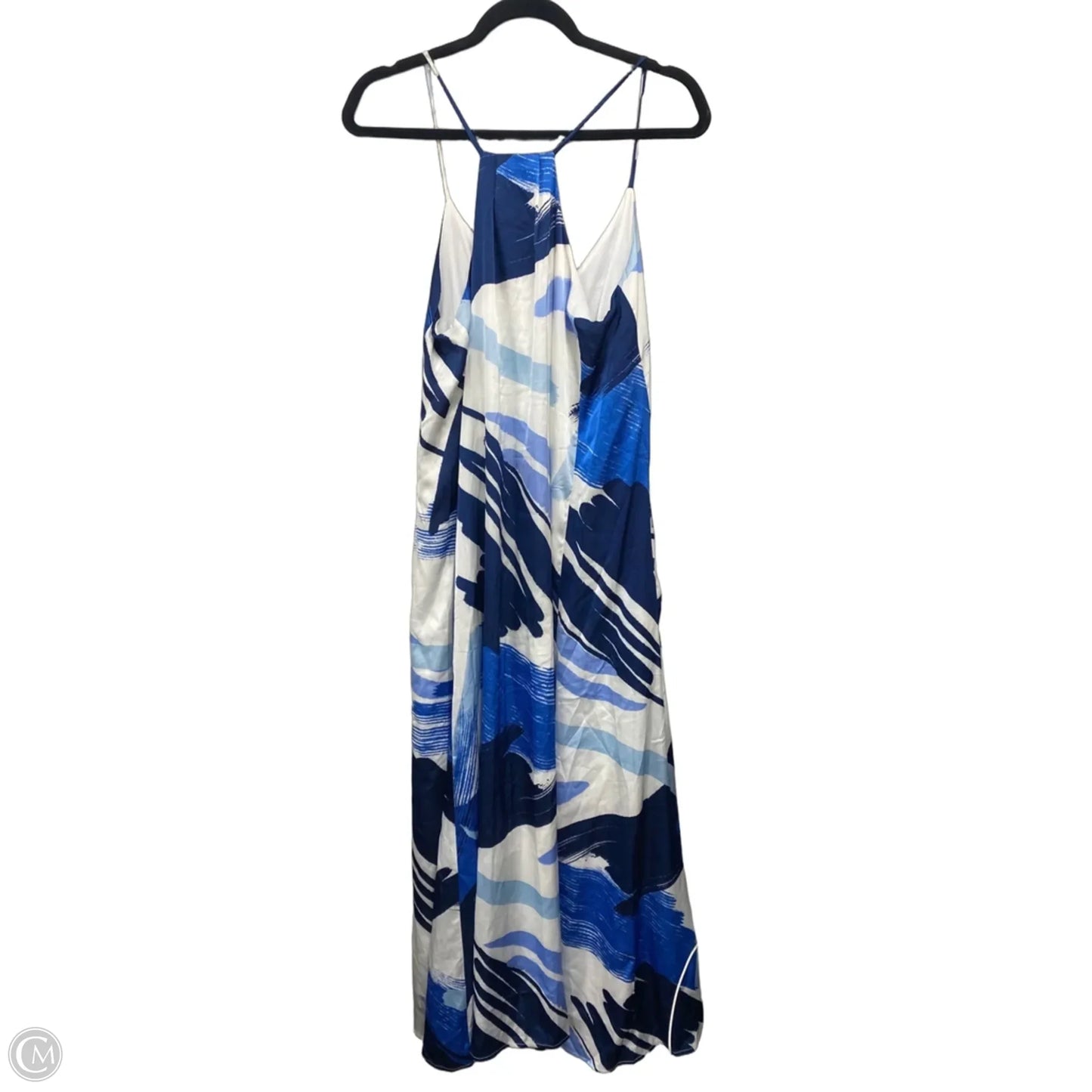 Dress Casual Maxi By Nicole Miller In Blue & White, Size: M