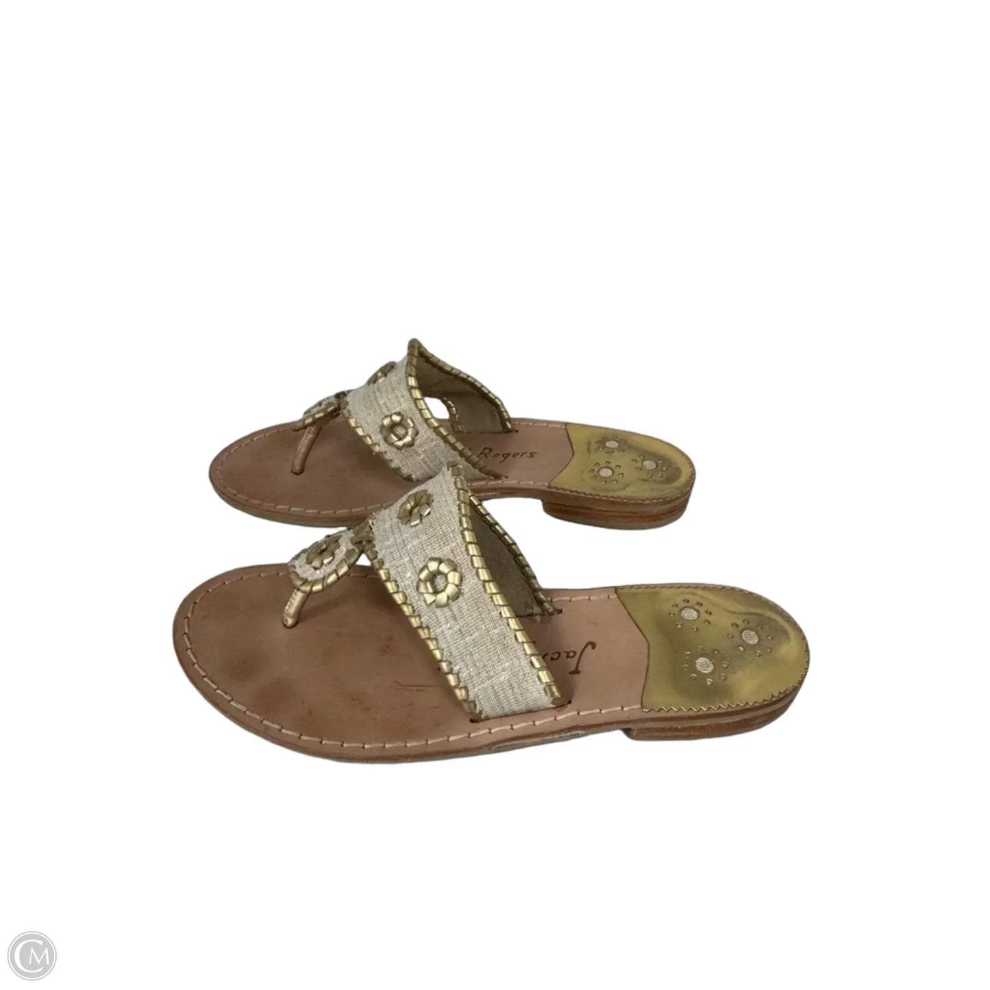 Sandals Flats By Jack Rogers In Gold, Size: 9.5