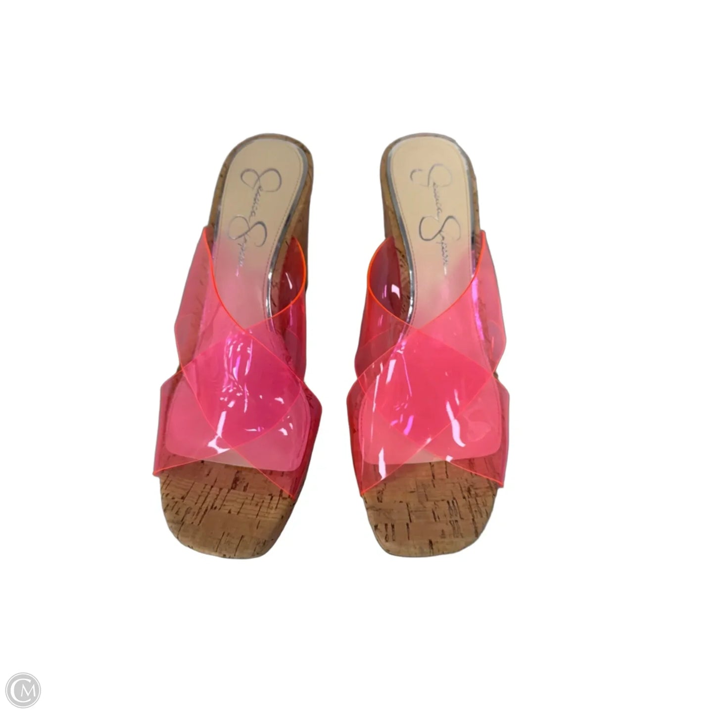 Sandals Heels Wedge By Jessica Simpson In Pink, Size: 9.5