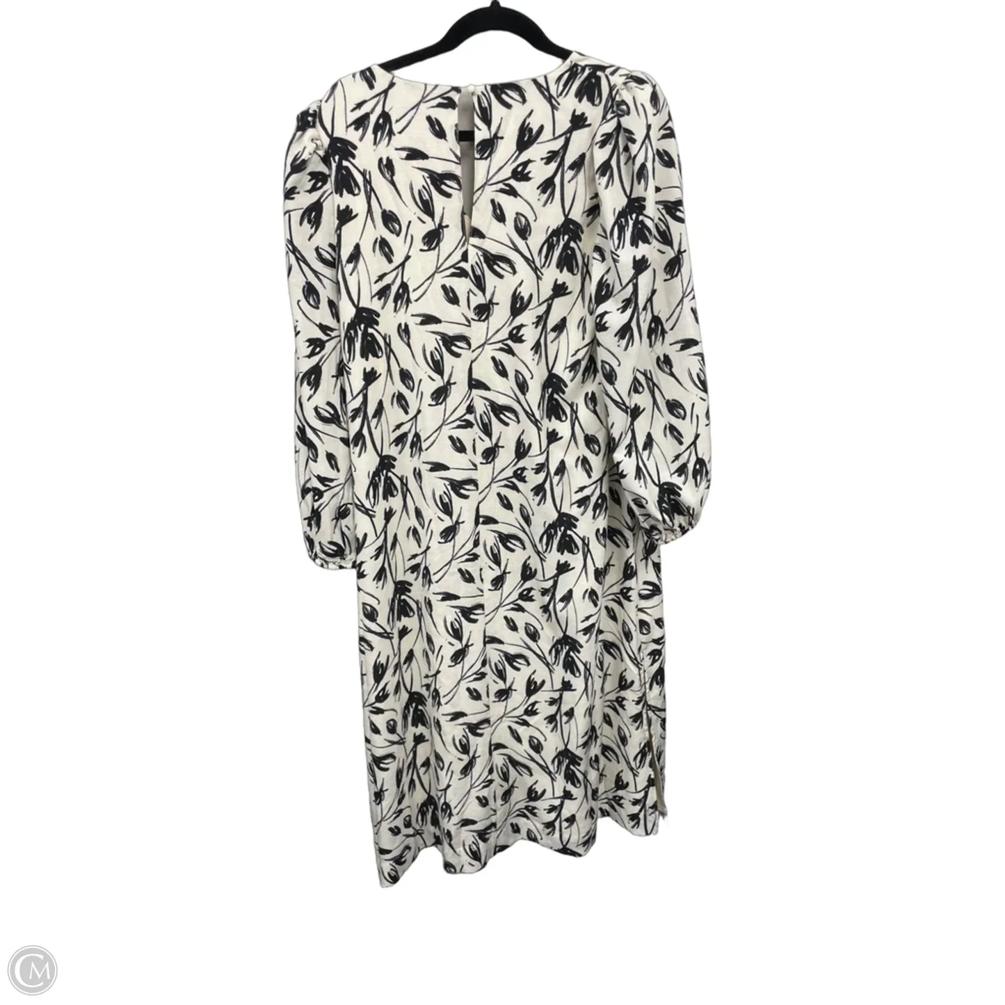 Dress Casual Midi By Tcec In Black & Cream, Size: L