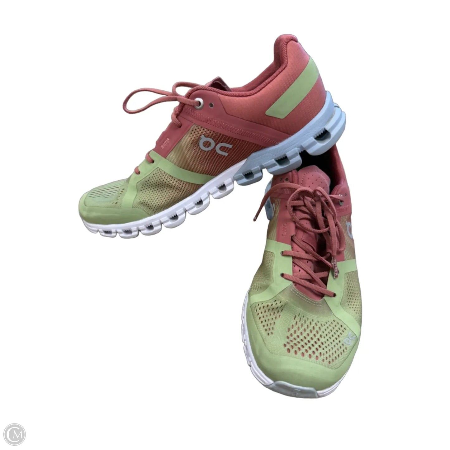 Shoes Athletic By On Cloud In Green & Orange, Size: 8