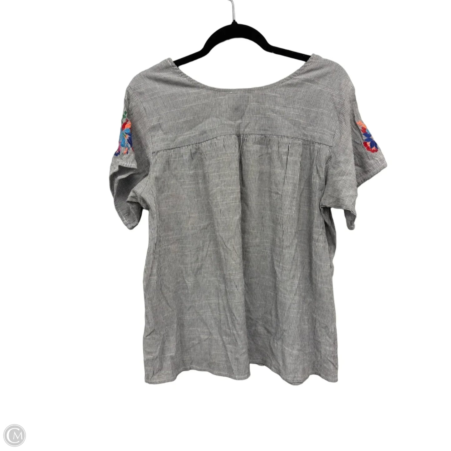 Top Short Sleeve By See And Be Seen In Black & Pink, Size: L
