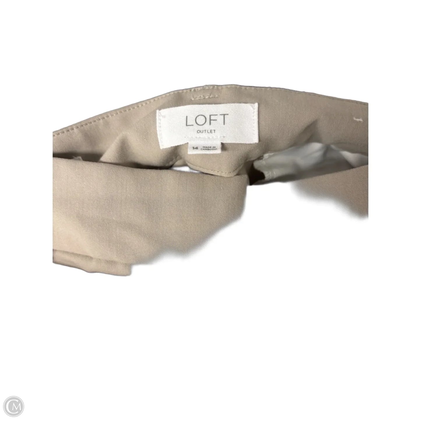 Pants Wide Leg By Loft In Tan, Size: 14