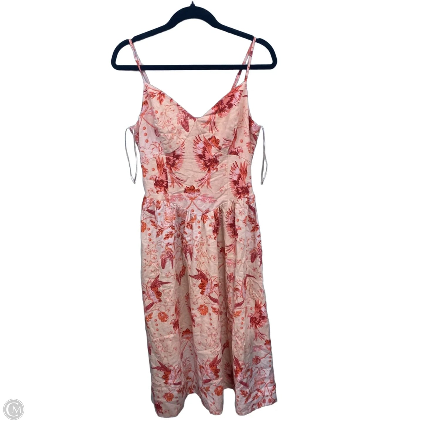 Dress Casual Midi By House Of Harlow In Orange & Pink, Size: M