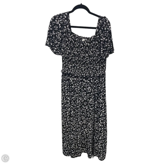 Dress Casual Midi By Siren Lily In Black & White, Size: L