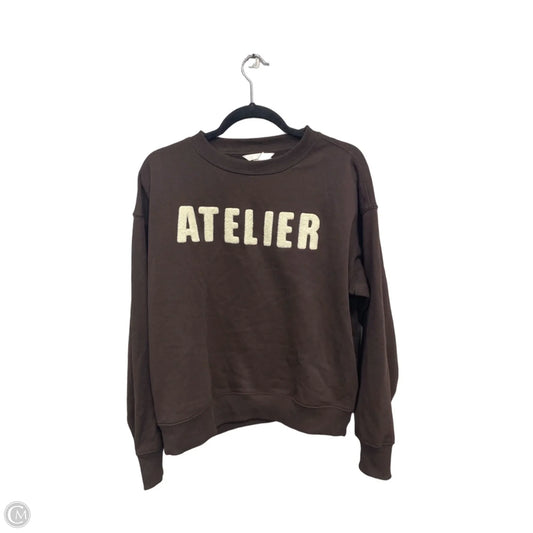 Sweatshirt Crewneck By H&m In Brown, Size: S