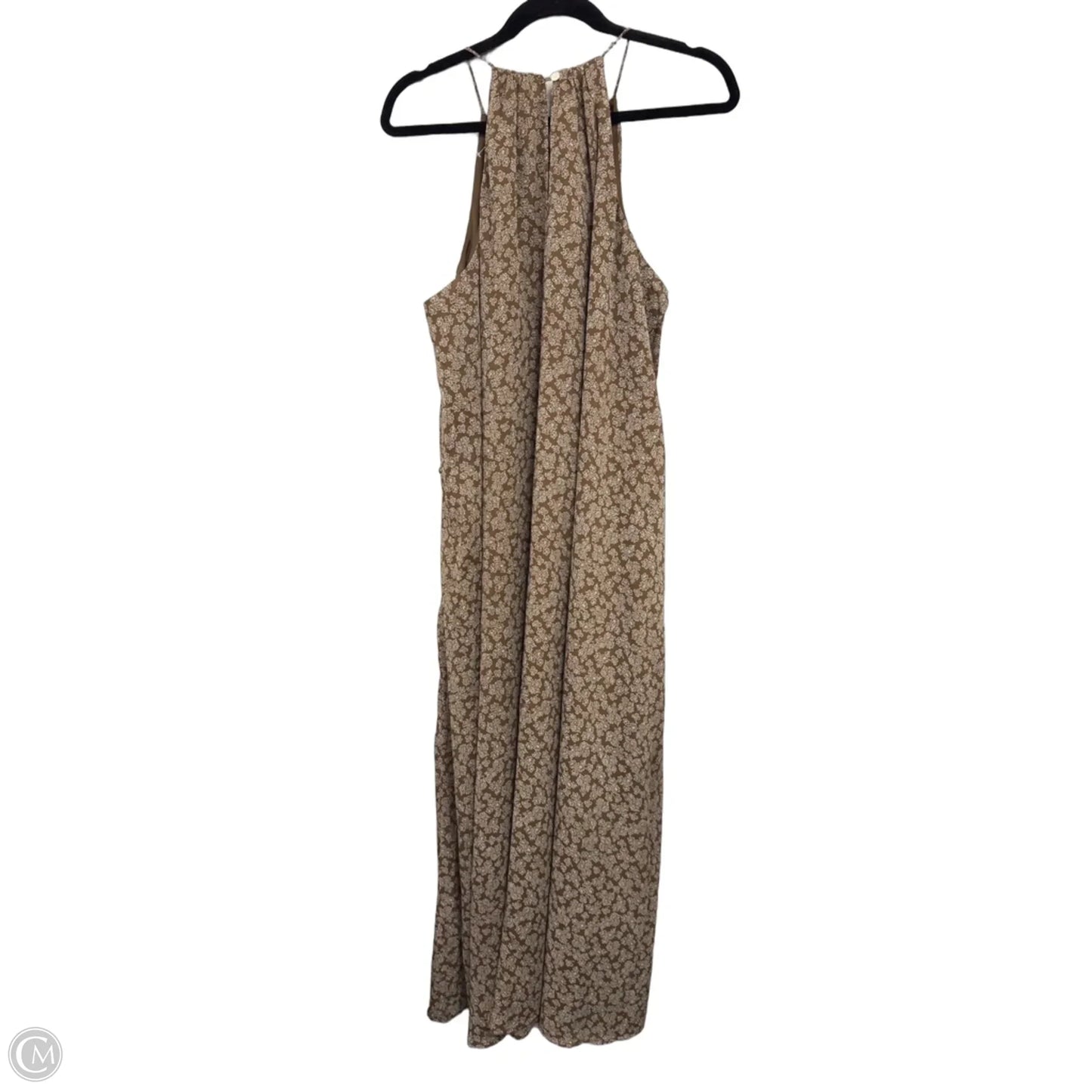 Dress Casual Maxi By Loft In Brown & White, Size: L