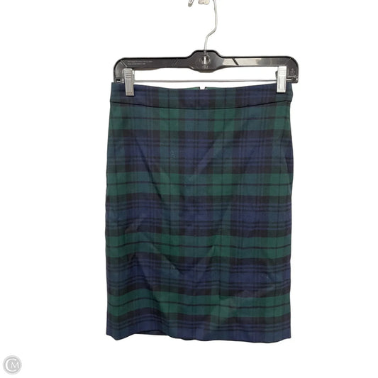 Skirt Mini & Short By J. Crew In Blue & Green, Size: Xxsp