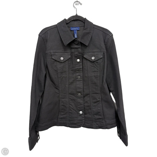 Jacket Denim By Charter Club In Black, Size: Xl