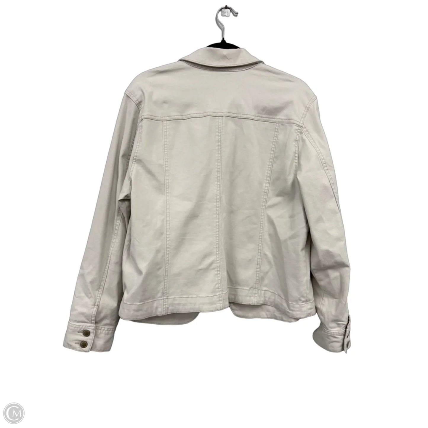 Jacket Denim By Charter Club In Tan, Size: Xl