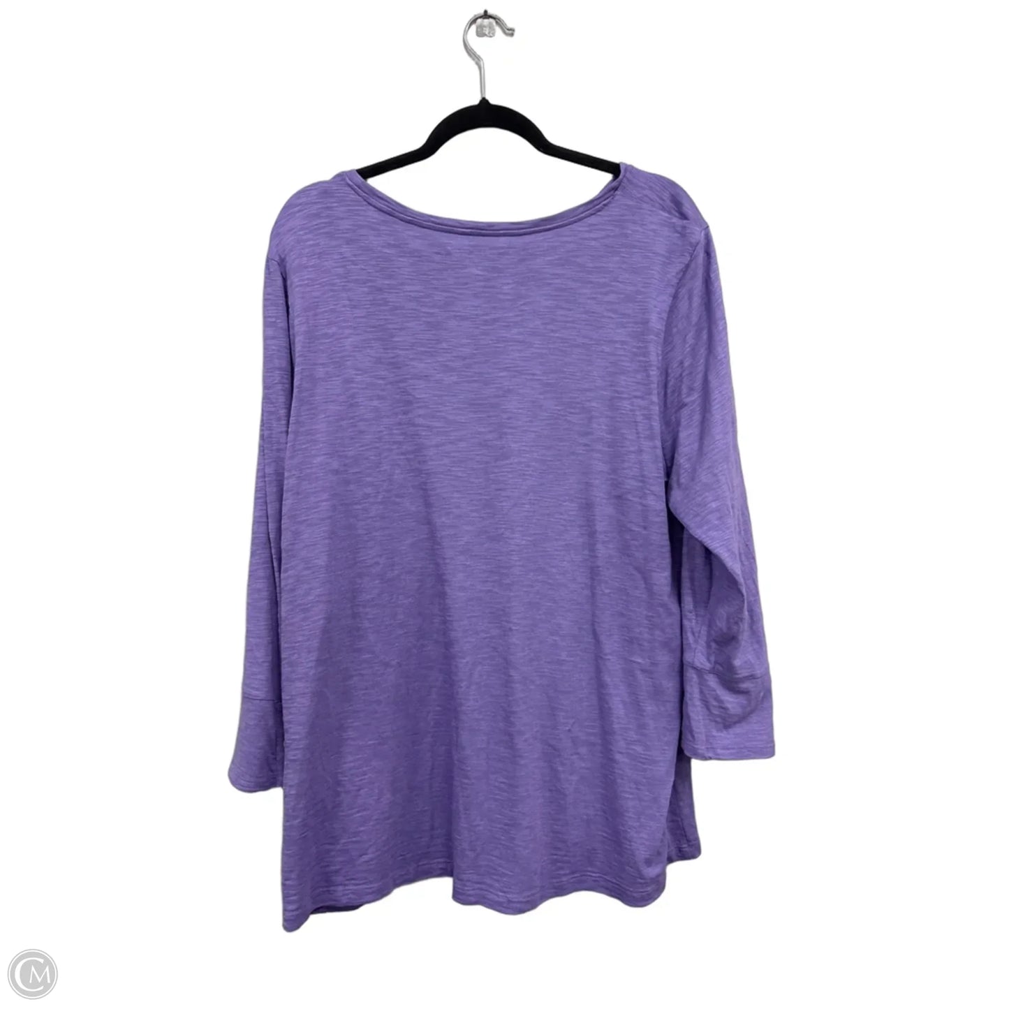 Top Long Sleeve Basic By Chicos In Purple, Size: Xxl