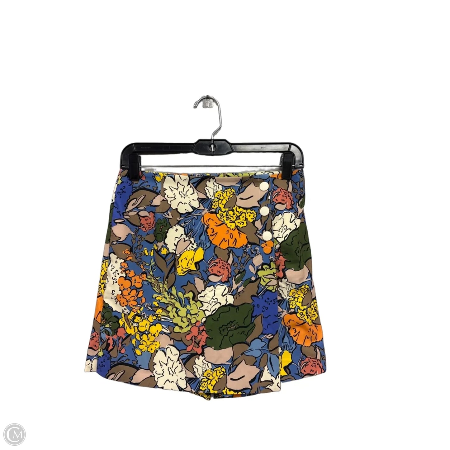 Skort Designer By Tory Burch In Blue & Orange, Size: Xs