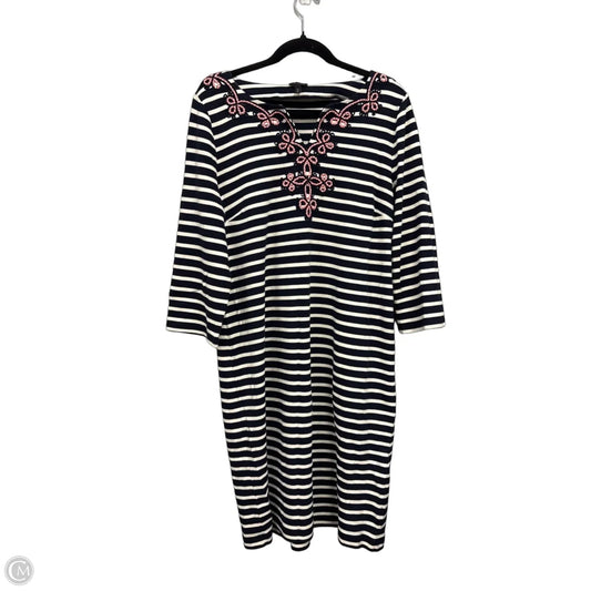 Dress Casual Short By Talbots In Blue & Cream, Size: Xl