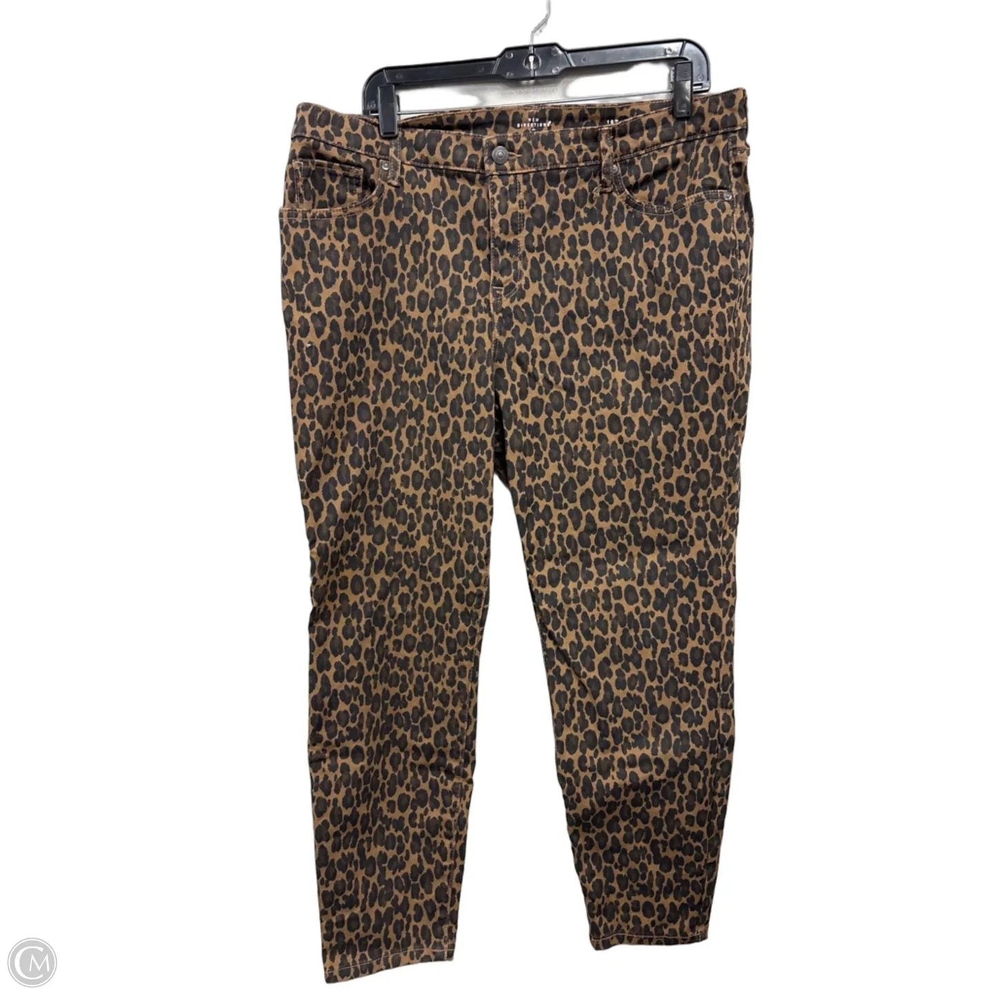 Jeans Skinny By New Directions In Black & Brown, Size: 16