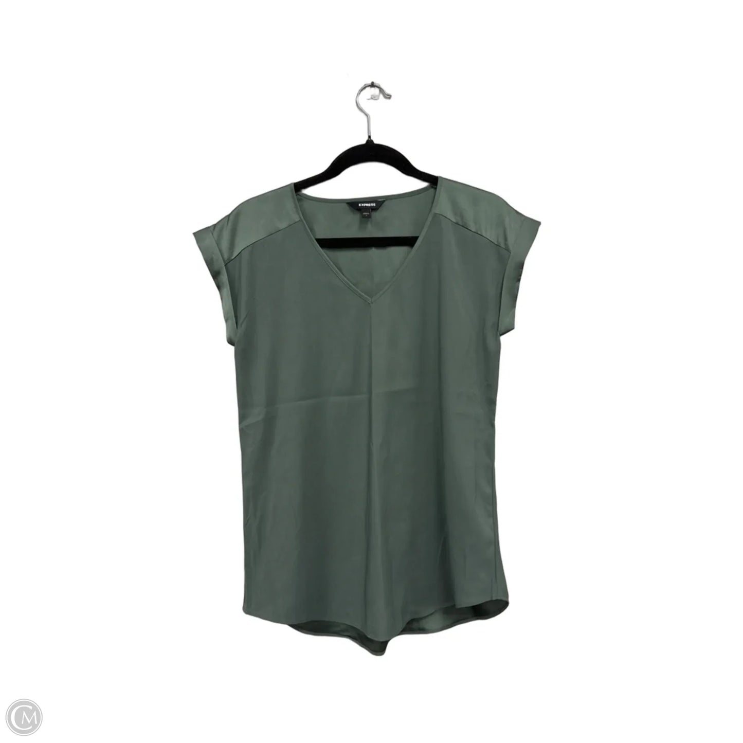 Top Short Sleeve By Express In Green, Size: S