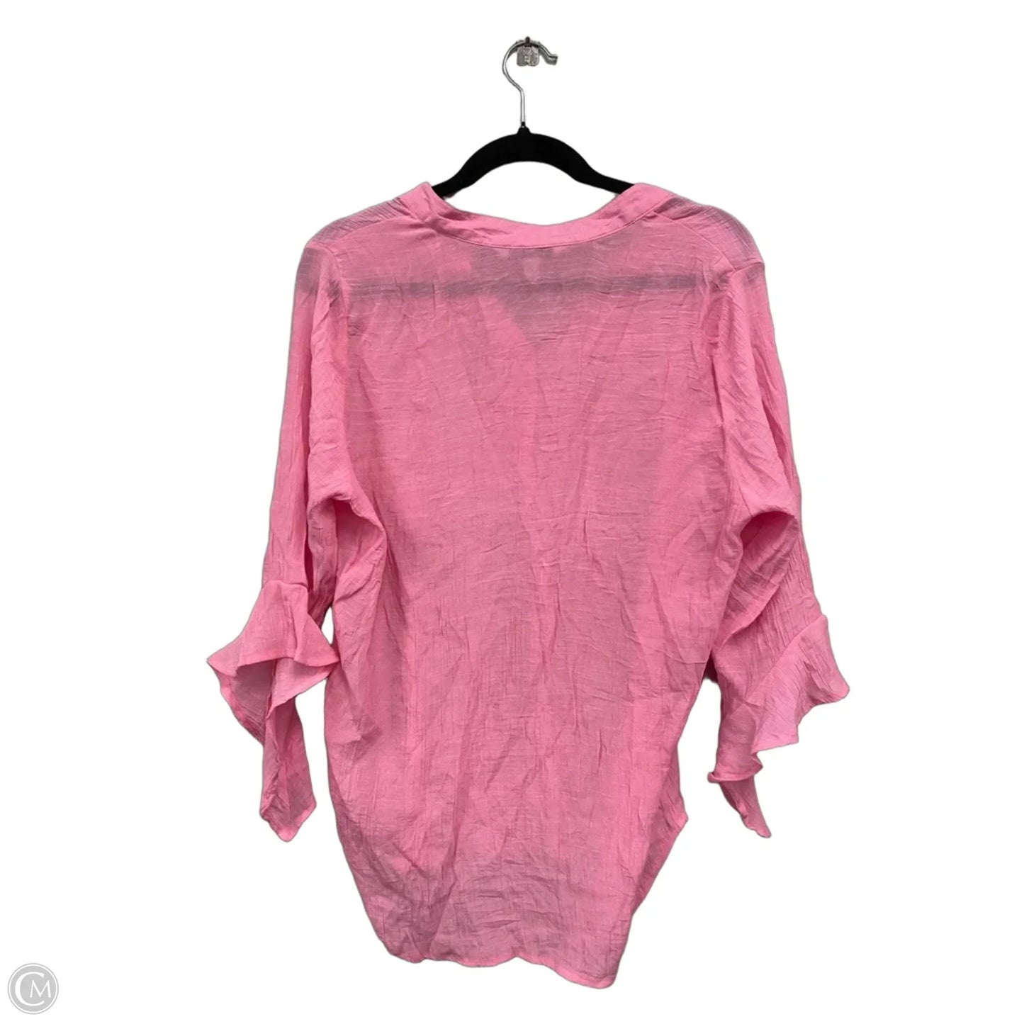 Top 3/4 Sleeve By Counterparts In Pink, Size: Xl