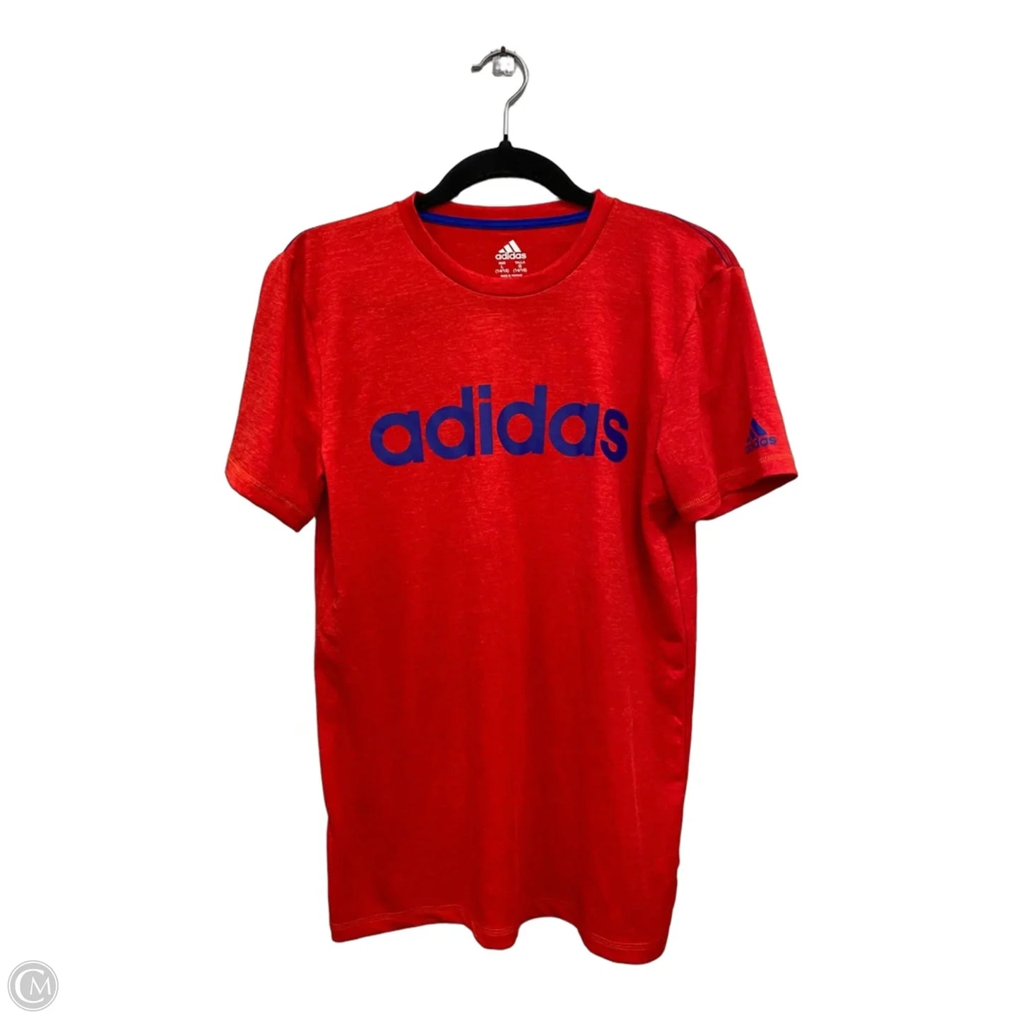 Athletic Top Short Sleeve By Adidas In Red, Size: L