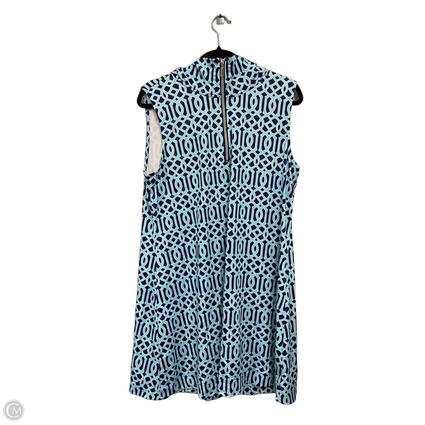 Dress Casual Short By Lulu B In Blue & White, Size: Xl