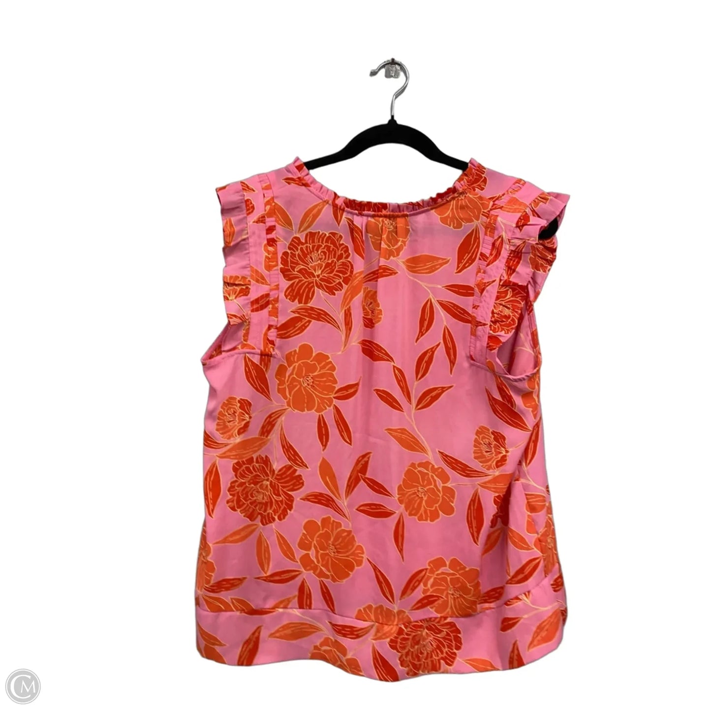 Top Short Sleeve By Dr2 In Orange & Pink, Size: Xl