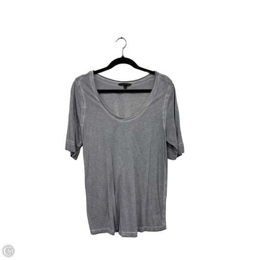 Top Short Sleeve Basic By Banana Republic In Grey, Size: L