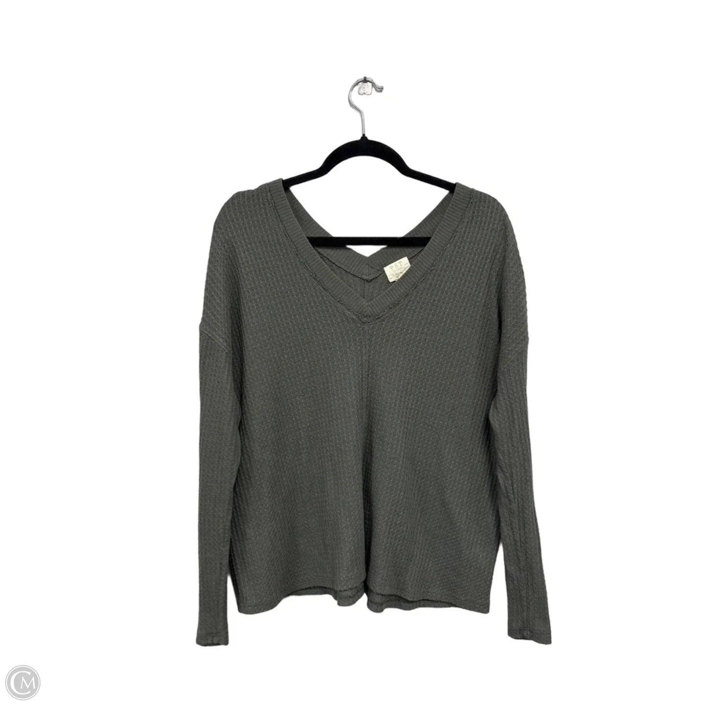 Top Long Sleeve By Clothes Mentor In Green, Size: M