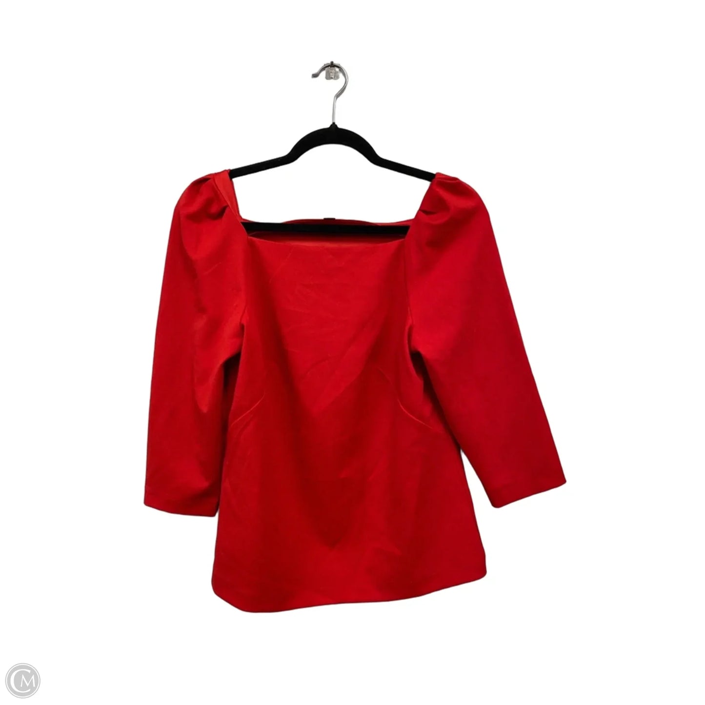 Top 3/4 Sleeve By Ann Taylor In Red, Size: S