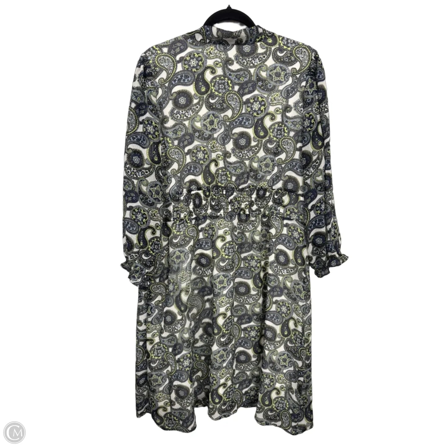 Dress Casual Midi By Modcloth In Blue & Yellow, Size: 1x