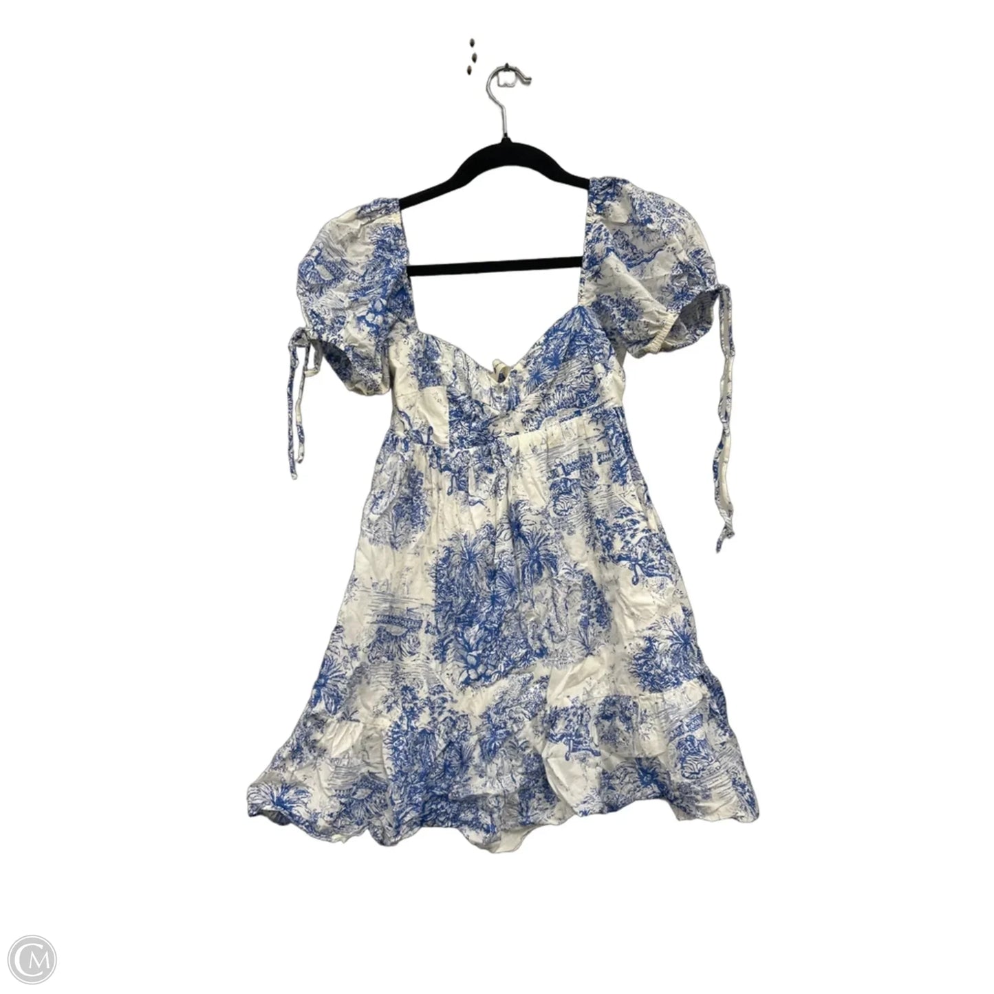 Dress Casual Short By Impeccable Pig In Blue & White, Size: S