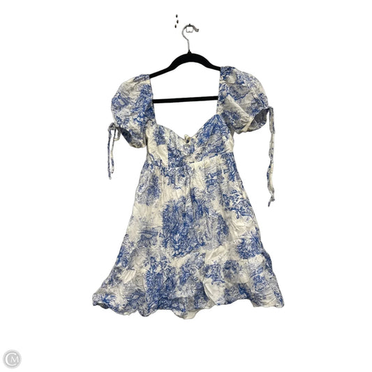 Dress Casual Short By Impeccable Pig In Blue & White, Size: S