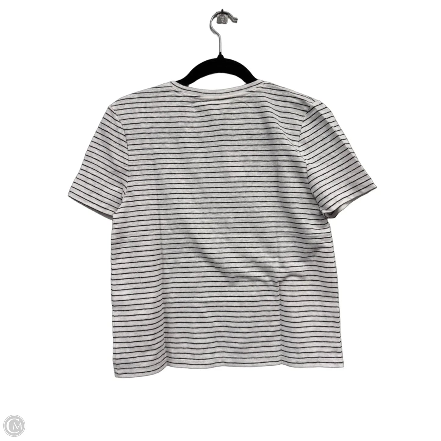Top Short Sleeve Basic By Banana Republic In Black & White, Size: S