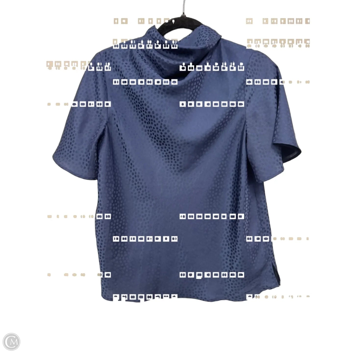 Top Short Sleeve By Ann Taylor In Navy, Size: S