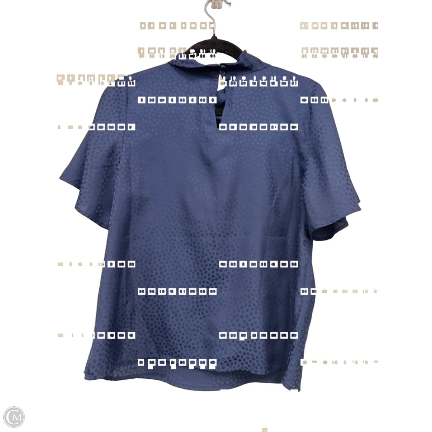 Top Short Sleeve By Ann Taylor In Navy, Size: S