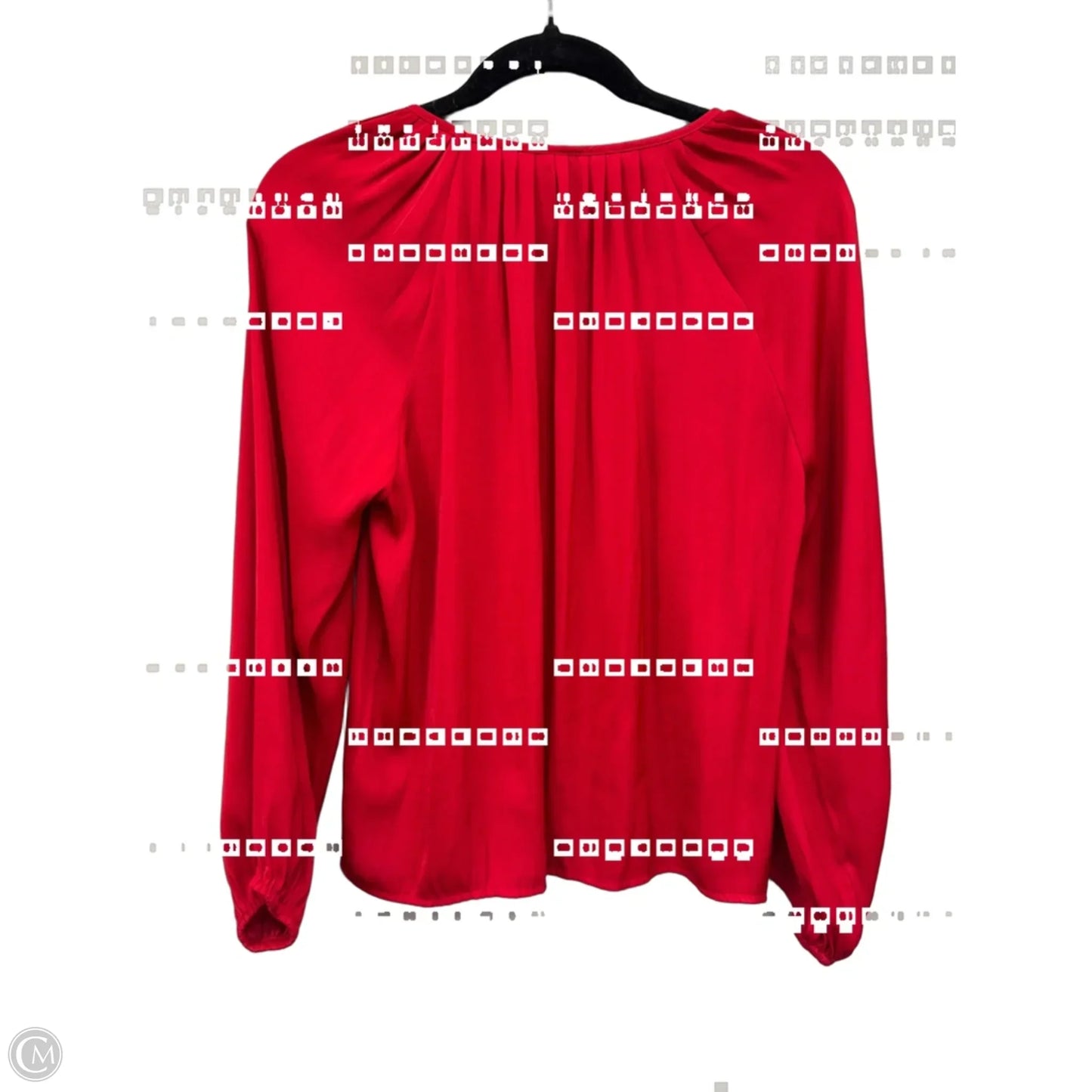 Blouse Long Sleeve By A New Day In Red, Size: S
