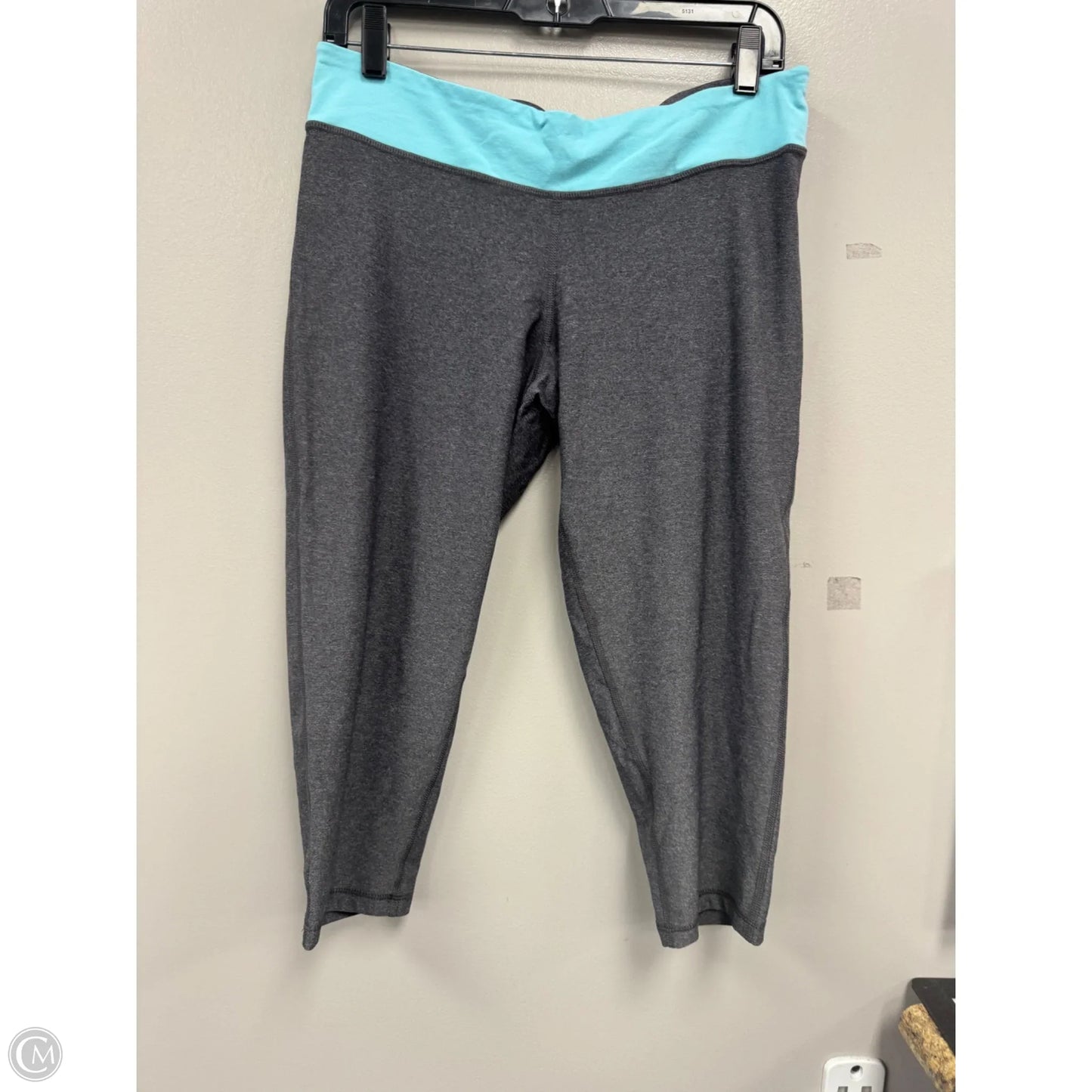 Athletic Leggings By Champion In Blue & Grey, Size: Xl
