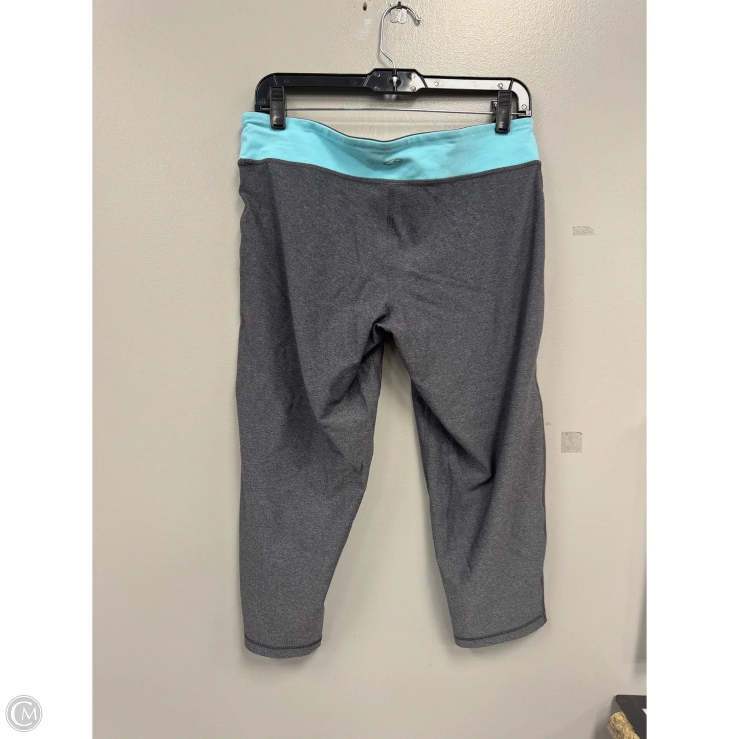 Athletic Leggings By Champion In Blue & Grey, Size: Xl