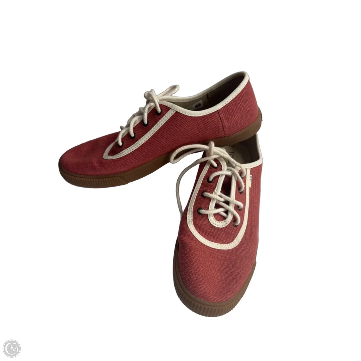Shoes Sneakers By Toms In Cream & Orange, Size: 8