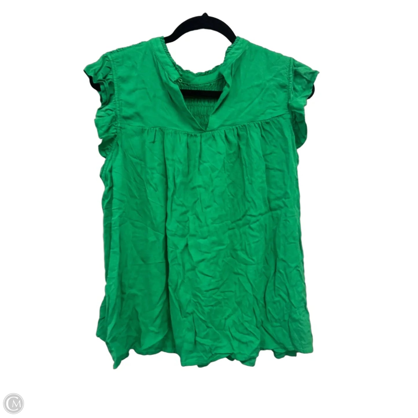 Top 3/4 Sleeve By Van Heusen In Green, Size: Xxl