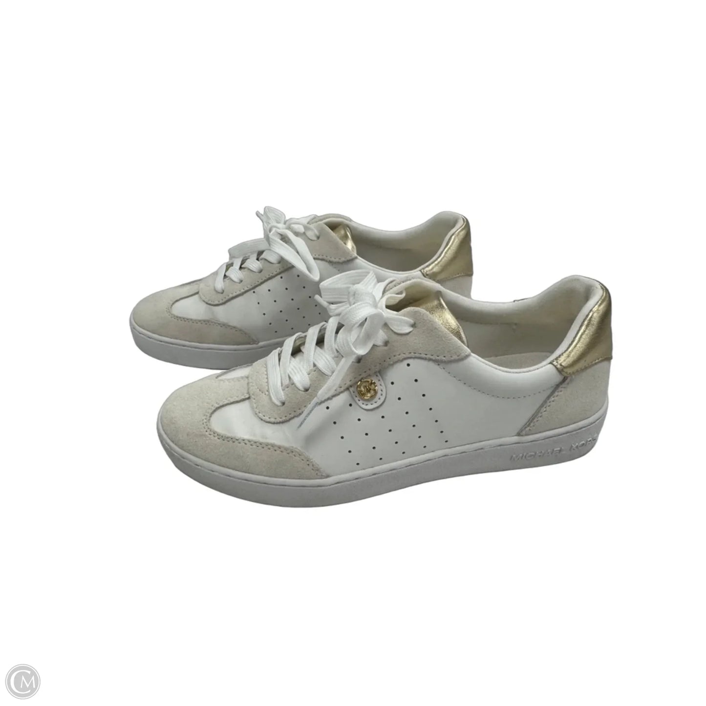 Shoes Sneakers By Michael By Michael Kors In Gold & White, Size: 6.5